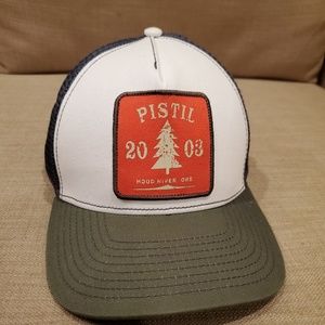 Pistil outdoor trucker hat olive drab tree patches